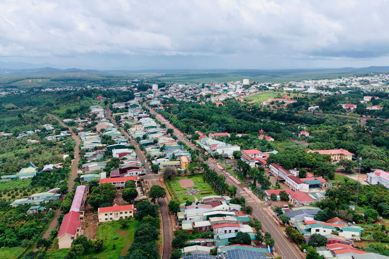 Tổng quan xã Đức Cơ từ cao nhìn xuống