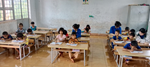 Lớp học hè tại làng Trol Đeng, thị trấn Chư Ty, huyện Đức Cơ